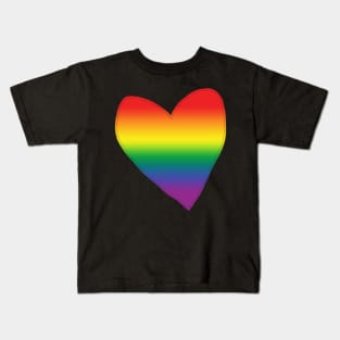 Pride Gradient Heart Valentines Day Kids T-Shirt